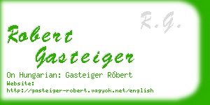 robert gasteiger business card